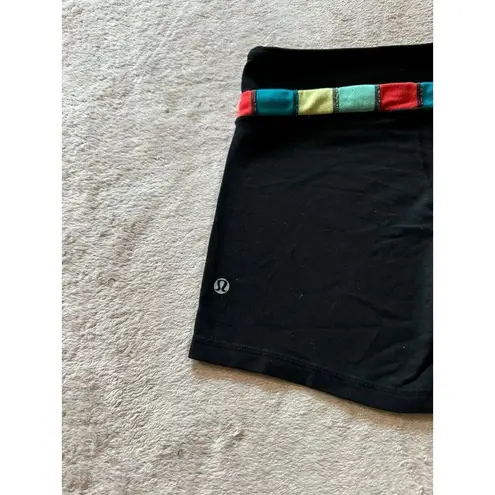 Lululemon  Womens Wunder Under Biker Shorts Colorblock Black 4