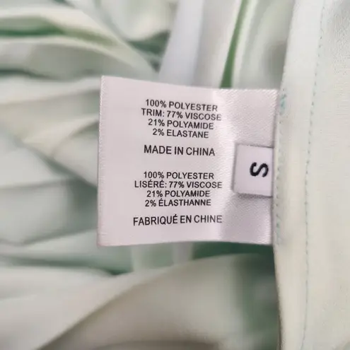 Proenza Schouler Pleated Georgette Midi Skirt Yellow Blue Size Small NWT