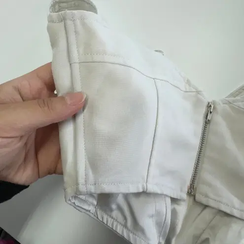 Bardot Top Womens 2 X Small White Bronte Corset Cropped