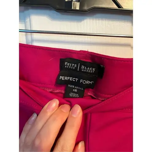 White House | Black Market  dress pants fuchsia perfect form size 6R slim ankle