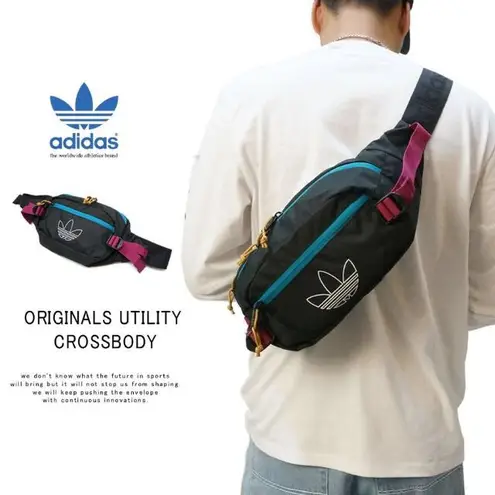 Adidas Utility Crossbody Fanny Pack Black 40 New With Tags From Caitie
