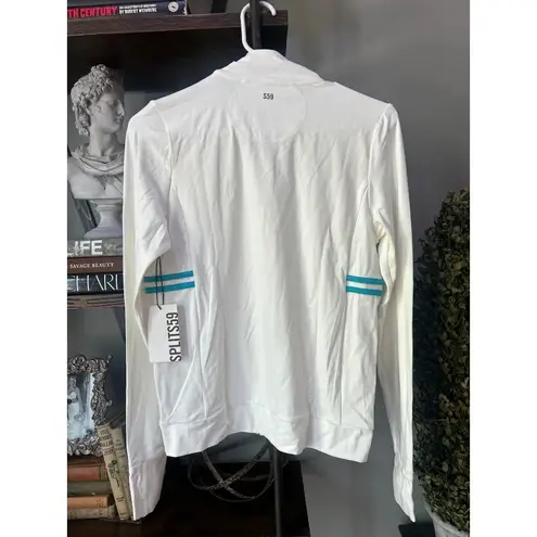 Splits59 Rain Airweight Jacket White Aqua Womens Size XS