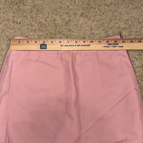 English Factory Basic Wrap Skort Shorts Pink Zipper Accent Size S