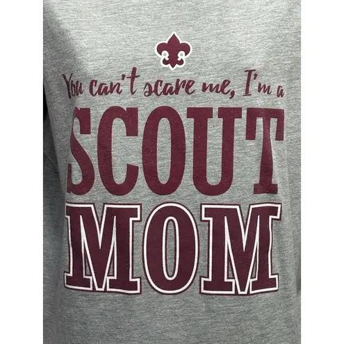 Boys Scout Of America Gray/Burgundy 3/4 Sleeve Reglan Tee Size M Women's Gray Size M