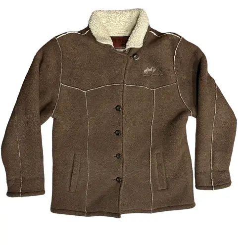 Outback Trading Brown Alpine Ponies Parka Sherpa Lined Jacket Women's Size L Size L