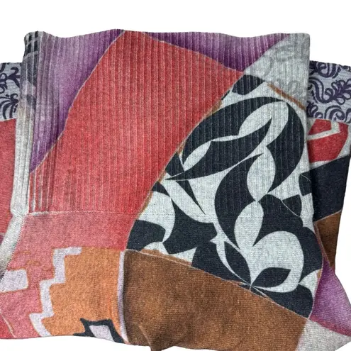 Etro Art Deco Wool Cashmere Silk Skirt IT44 US 8 Purple