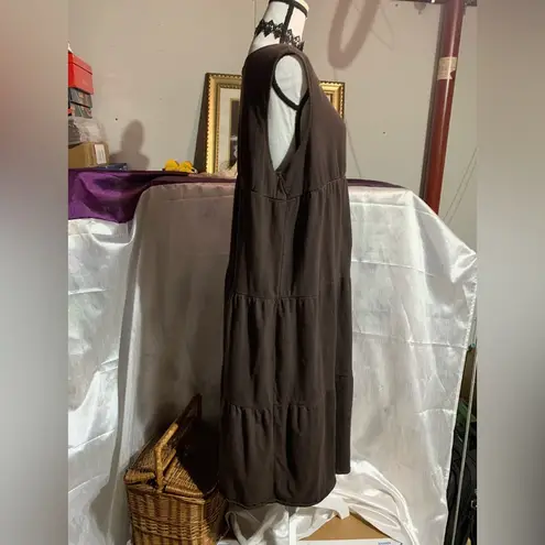 White Stag Brown Tiered Dress