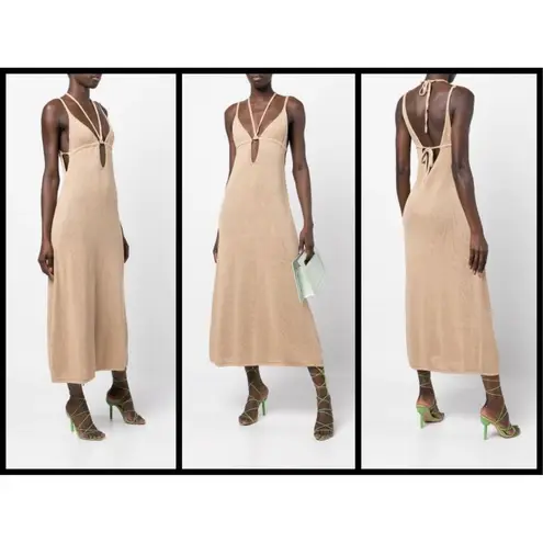 Cult Gaia ππ Kingsley Knit Dress ~ Light Camel Medium M NWT