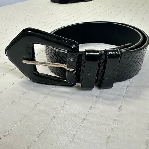 A/X Armani Exchange 100% Leather Glossy Black Belt Size S