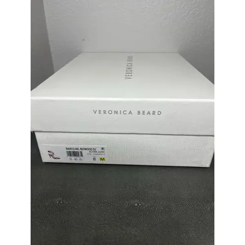 Veronica Beard NIB Marceline Suede Heels 8 Redwood Strappy Ankle Strap Sandals