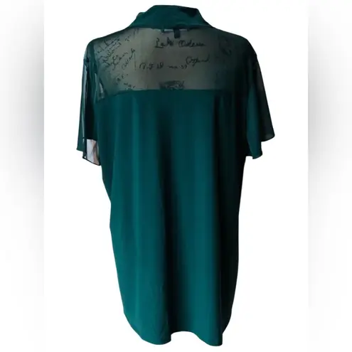 Liz McCoy Woman 3X Elegant Teal Women's Top EUC! Green