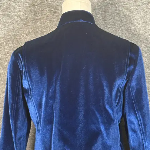 Giuseppe Zanotti Blue Velvet Ofelia Long Sleeve Jacket Medium