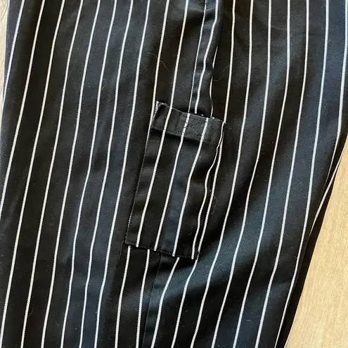 Unisex KNG Black and White Stripe Chef Kitchen Pants