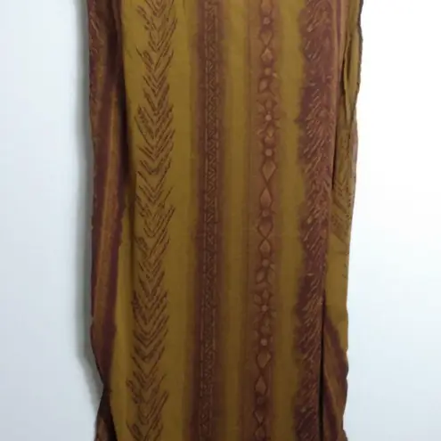 Kloz Studio 1X Tan Golden Midi Maxi Skirt Plus Gold