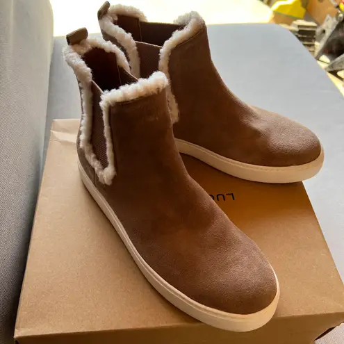 Lucky Brand KICHAI COZY Shearling Lined CHELSEA BOOTS New