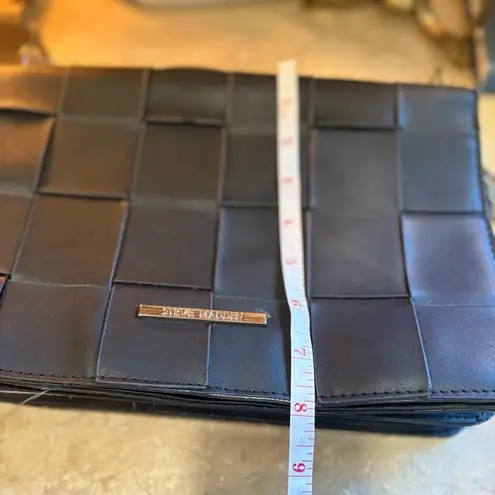 Steve Madden  Black and Silver Chain Woven Shoulder Bag