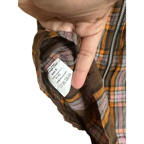 K&R London Charlie Top Roman Trouser Set in Coral Linen S/M Brown Size M