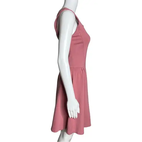 Bar III  Skater Dress Pink Fit & Flare Mini Dress Sleeveless Scoop Neck