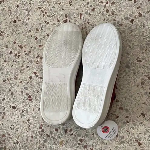 Blondo red waterproof slip on sneakers