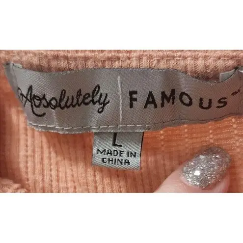 Absolutely Famous Absolutely Famous Tie-Front Top Square Neck Sleeveless Casual Size L