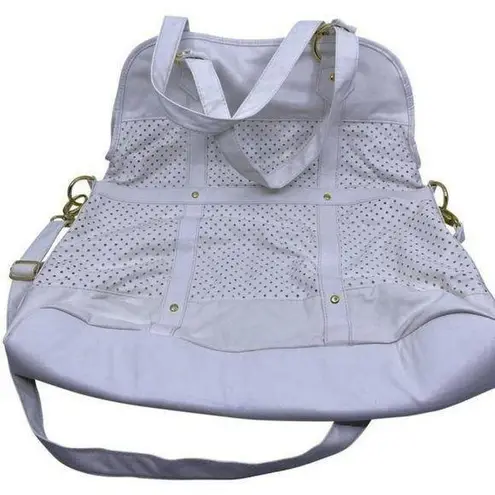 Big Buddha Xxl Super White Faux Leather Cross Body