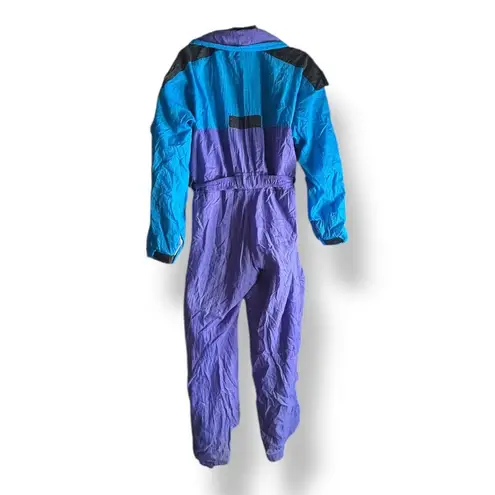 Vintage 90s Inside Edge Purple Blue One Piece Ski Suit Youth XL Womens Fit Snow Size M