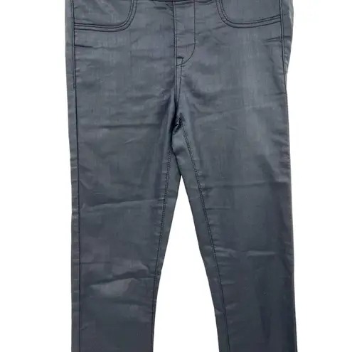 Helmut Lang Dark Wash Skinny Jeans Faux Leather Coated Pull-On Size 25