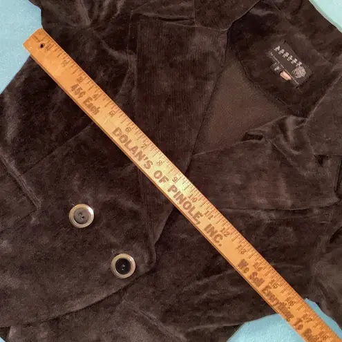 Ashley by 26 International velvet black double breasted blazer jacket coat SZ S
