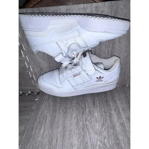 Adidas  Women's Forum Low‎ Sneakers White Rose Gold Size 8.5 Casual