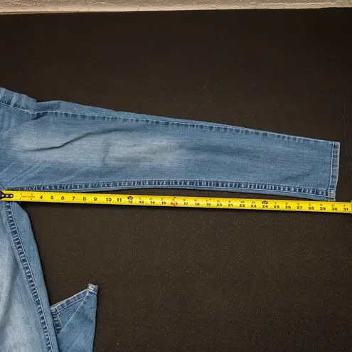 Seven7 Tummyless 8 Women's Ankle Skinny Light Wash Denim Blue Jeans Mid Rise