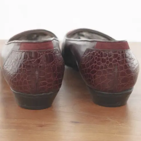 Bally Ladies' Cordovan Colored Leather Flats 8.5M Red Size 8.5