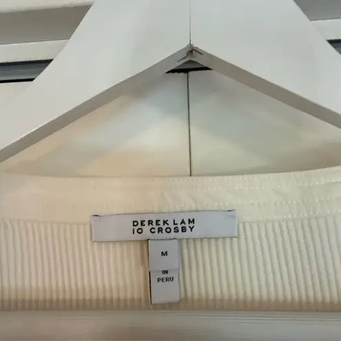 Derek Lam Derek Lam10 Crosby Willa white poplin puff sleeve top M