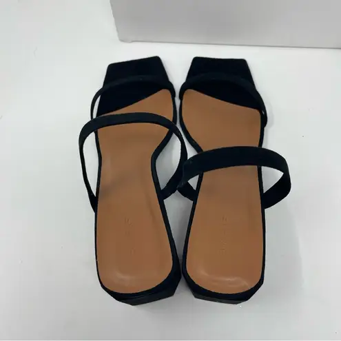 By FAR TANYA KRAFT SUEDE MULE SANDAL HEELS in BLACK sz 41 US 11