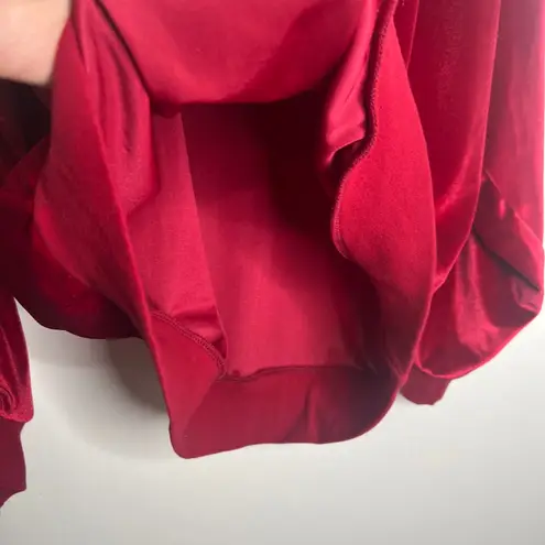 Aviator Nation Red Velvet Relaxed Sweatshirt Medium Womens