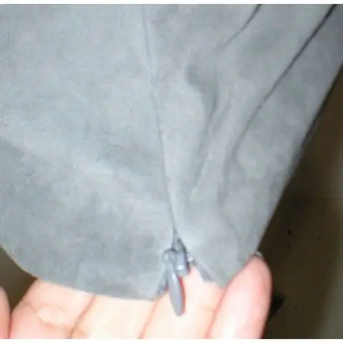 Womens New Ralph Lauren $398 NWT Gray Leather Suede Lace Tank Top Cami Nice 12