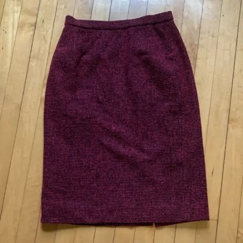 Pendleton  Wool Red Pencil Skirt