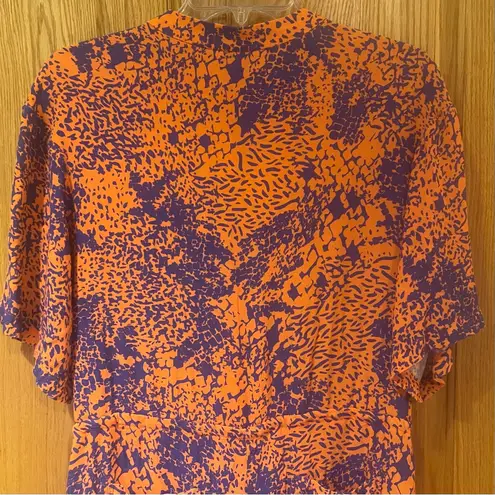 The Kit Issa Jumpsuit in Ecovero Viscose Crepe Orange Complication Print Small