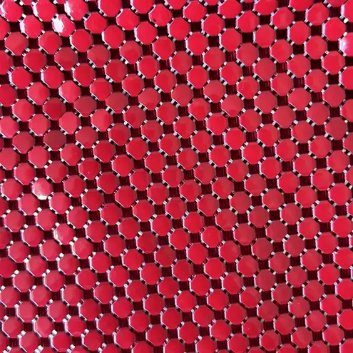 Whiting & Davis Vintage Whiting & David Red Mesh Crossbody Bag Gold Accents Sailboat Heart Charm