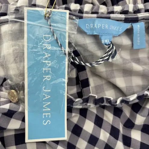 Draper James  Kitty‎ Dress Womens XXL Blue White Gingham A-Line Pleated Feminine - Image 9