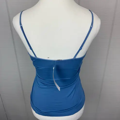 Cosabella NWT  Talco Long Camisole Tank Top In Blue Jeans Built In Shelf Bra S