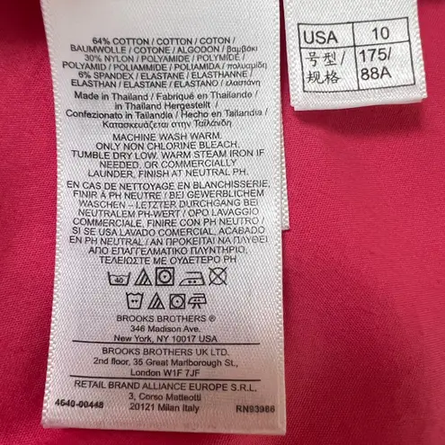 Brooks Brothers Pink Sleeveless Ruffle Hem Top size 10