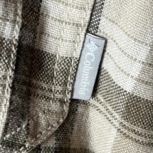 Columbia  fleece lined plaid button-up flannel Size Medium