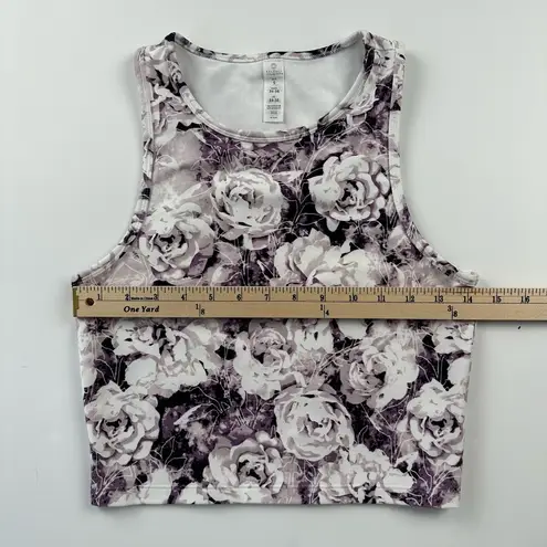 Balance Collection  Mia crop tank Purple Roses sport top Size Small