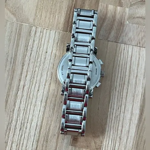 Bulova Diamonds Chronograph Ladies Watch White Dial Stainless Bracelet Date