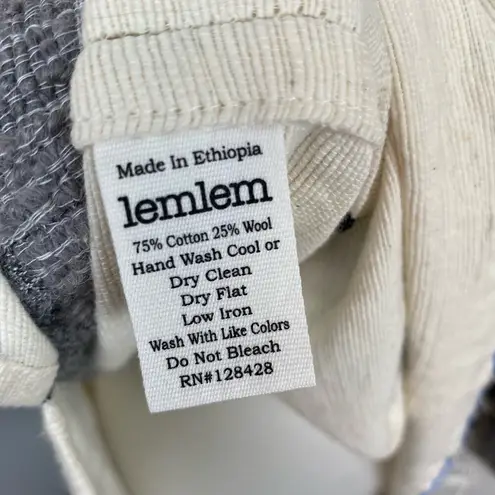 Lemlem Gray Striped Debizaza Hooded Poncho Large NEW