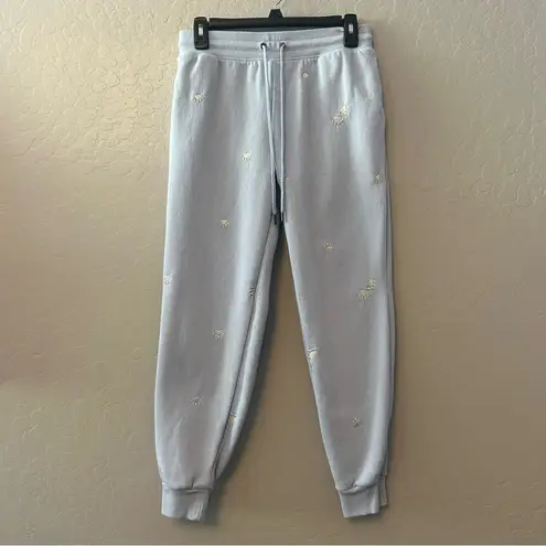 ⭐️Honeydew light blue white paw print two piece pajama loungewear set size xs