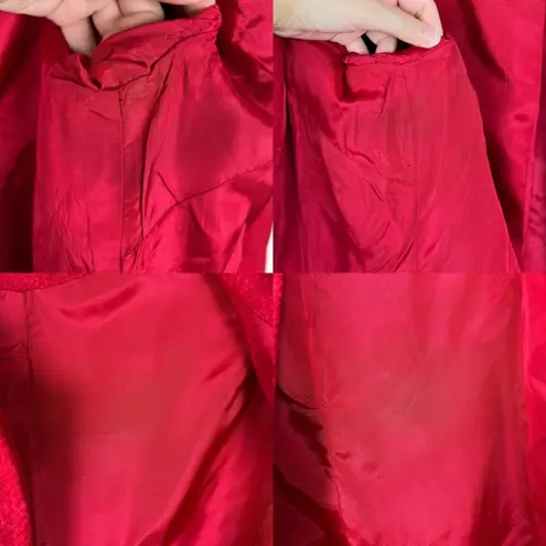 Pendleton Vintage 70s Red Wool Blazer Jacket Medium/16 Retro Holiday