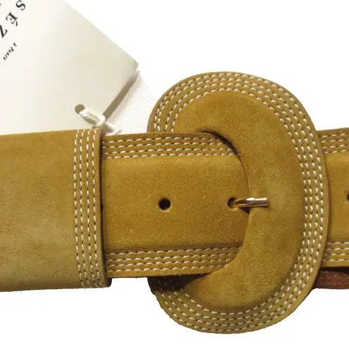 Sézane NWT Sezane Jones in Honey Suede Split Leather Waist Belt 90 cm