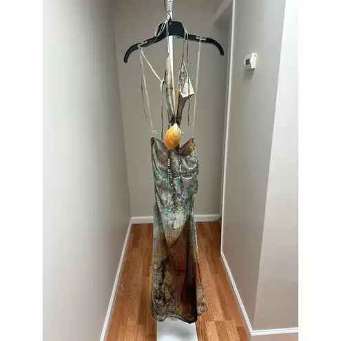 Jaded London Vida Backless Maxi Dress Shell Small