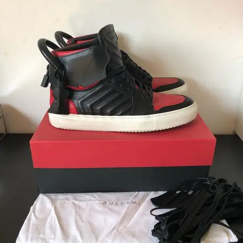 Unisex Buscemi x Ronnie Fieg 110mm Red Black Sneakers Lock Key Women’s 39 US 8